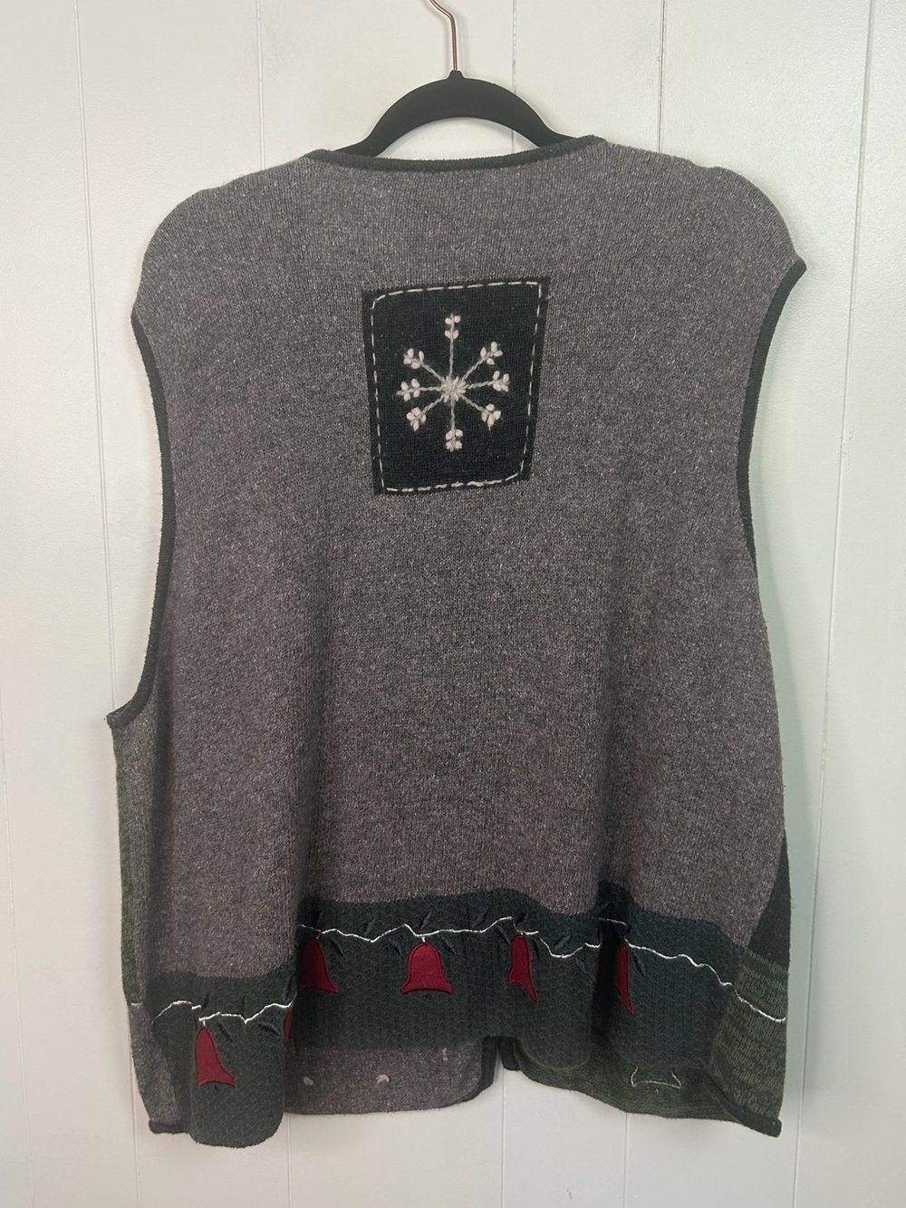 Vintage Christmas Sweater Vest Button up Womens Plus 4X Grandma Cottagecore 90s - Picture 3 of 11